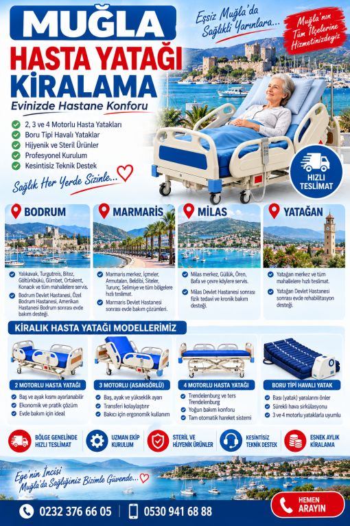 Muğla Hasta Yatağı Kiralama | Bodrum, Marmaris, Milas & Yatağan